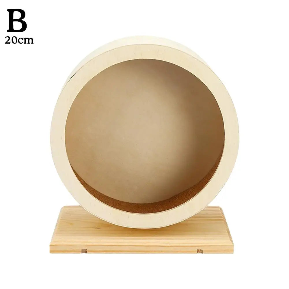 Golden Bear Silent Wooden Hamster Wheel with Cork Pad