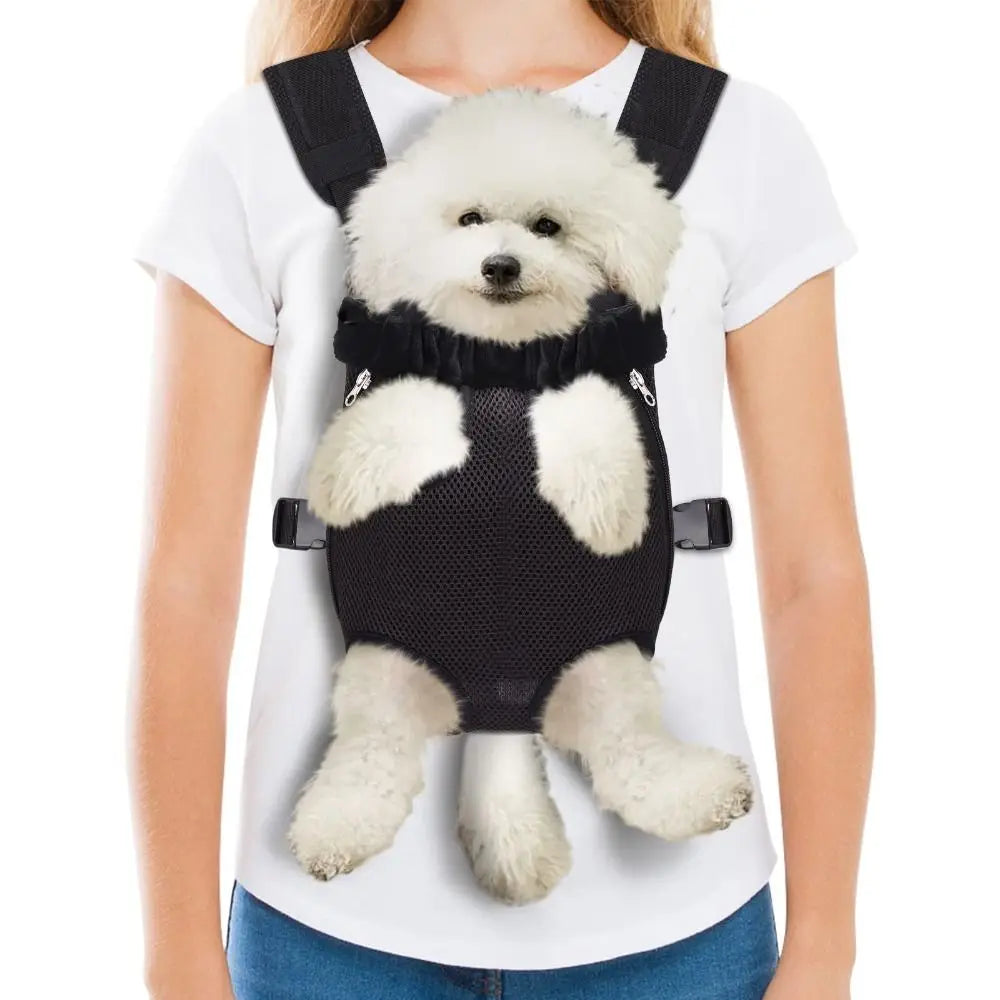 Adjustable Pet Carrier Backpack – Front Pack for Small Dogs & Cats