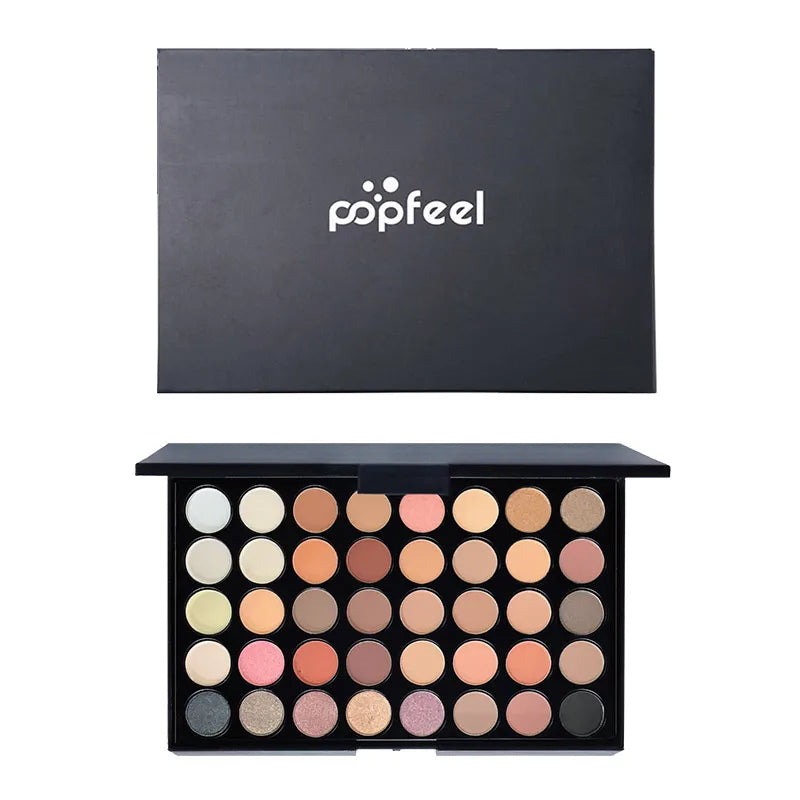 POPFEEL 40-Color Eyeshadow Palette – Long Lasting & Easy Blend