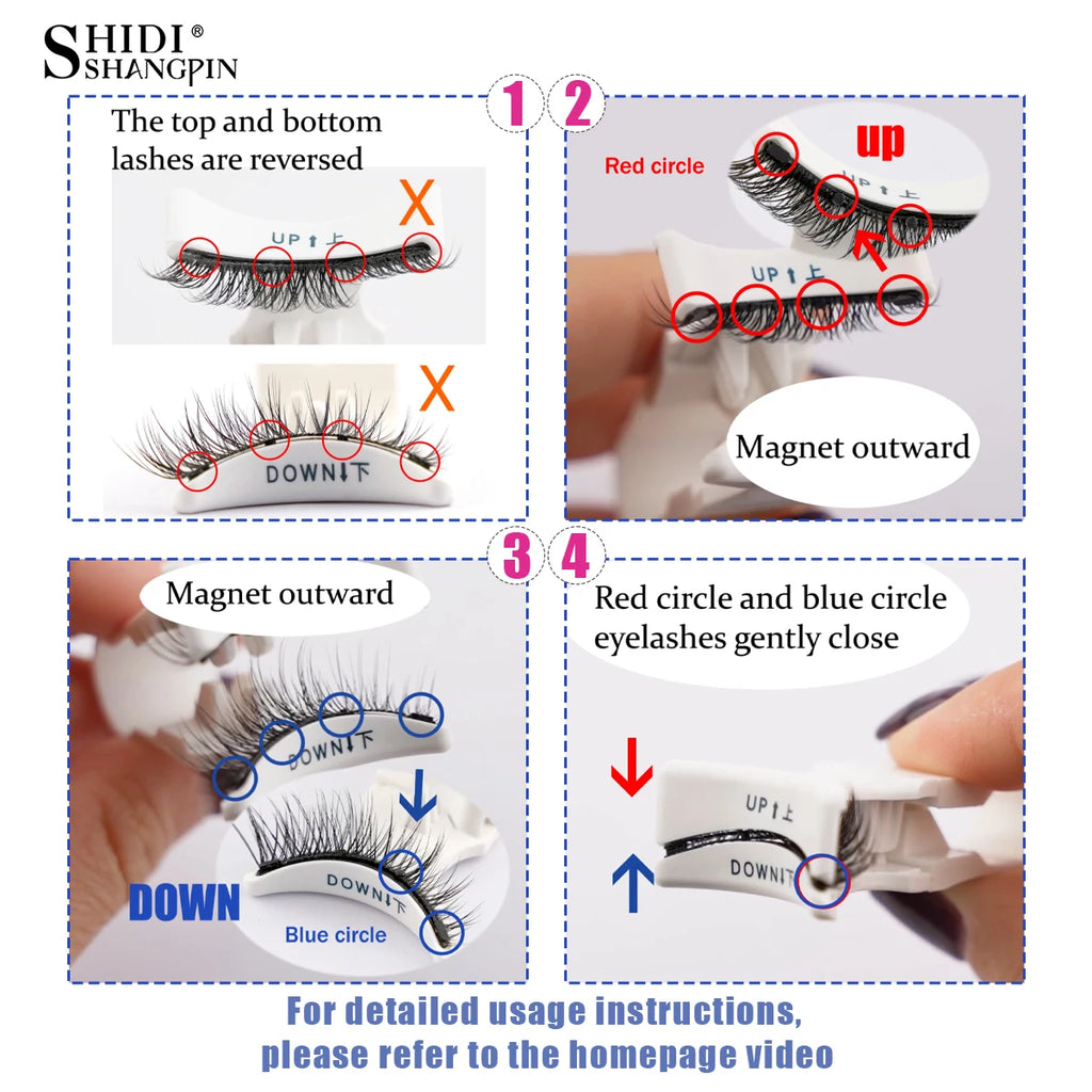 Magnetic Mink Lashes Set – Reusable with Tweezers