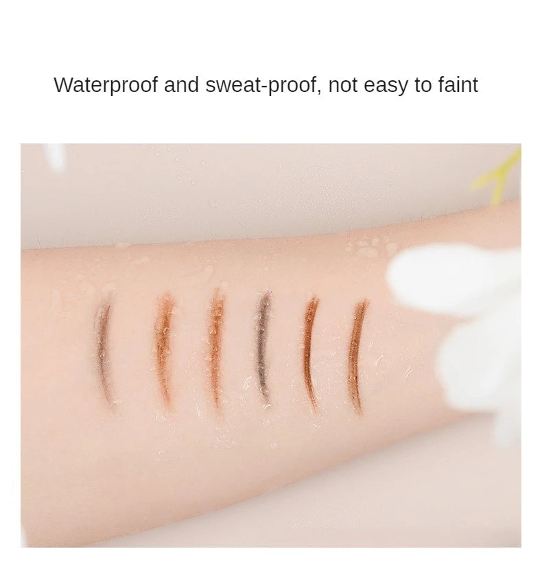 2-in-1 Waterproof Eyebrow Pencil – 5 Colors, Long-Lasting Tattoo Brush