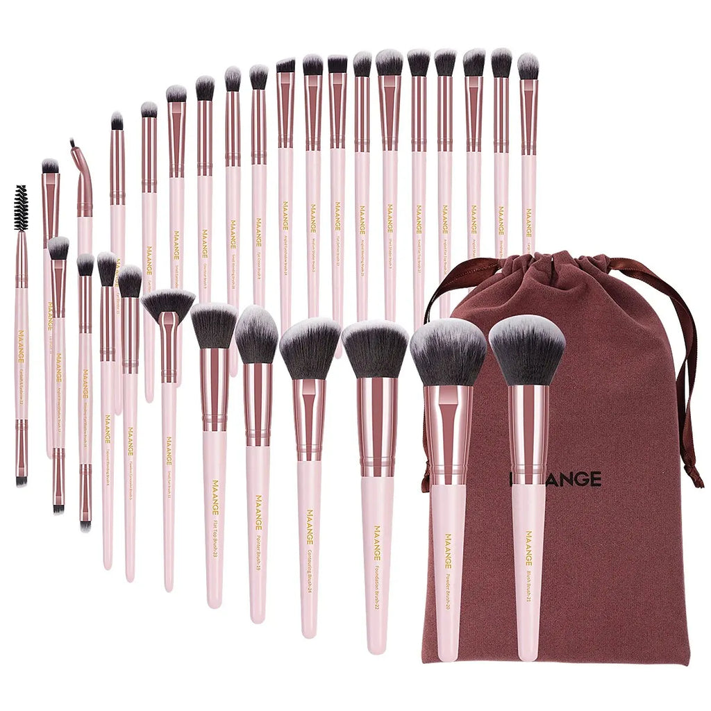 MAANGE 30-Pc Professional Makeup Brush Set with Bag
