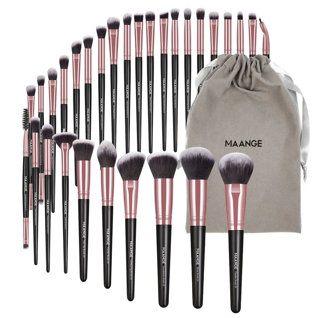MAANGE 30-Pc Professional Makeup Brush Set with Bag