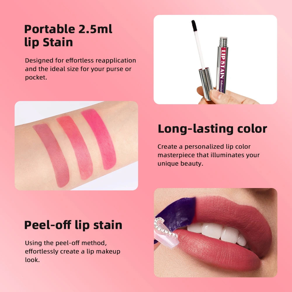 Korean Matte Lip Tint – Peel-Off, Long-Lasting & Waterproof