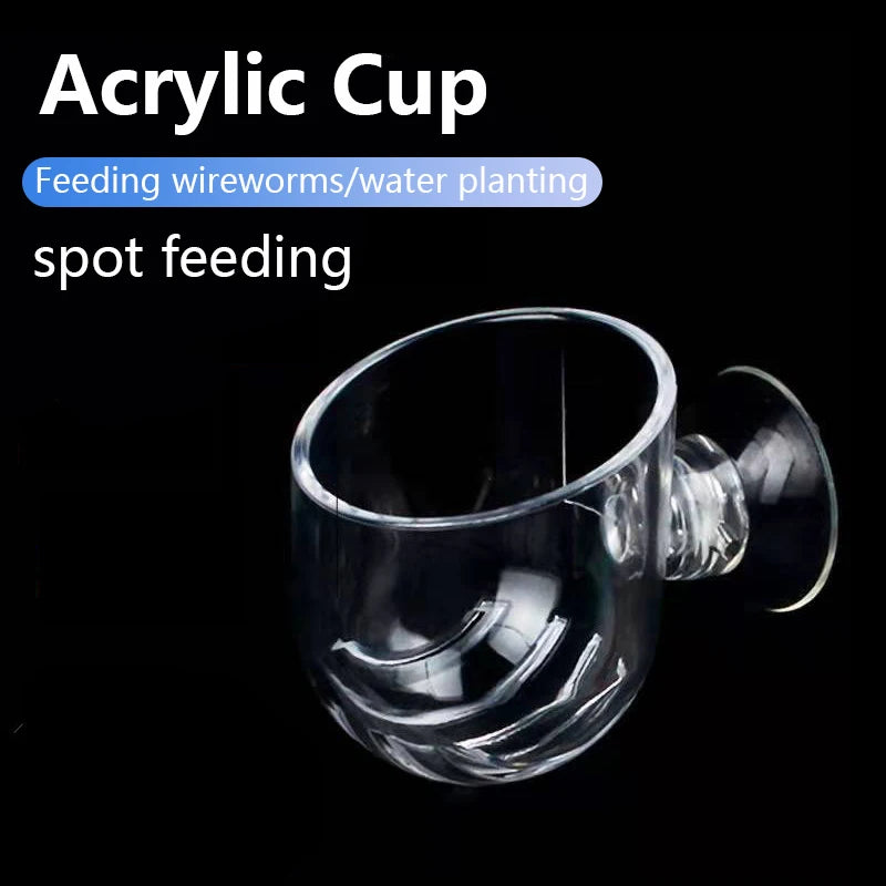 Acrylic Aquarium Plant Cup – Suction Holder Pot for Aquatic Plants