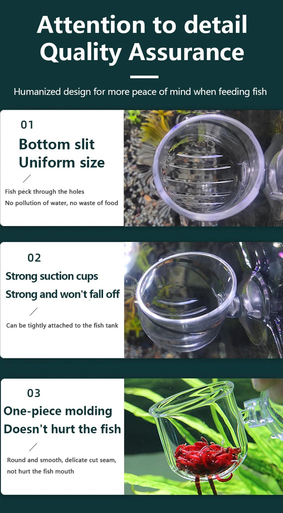 Acrylic Aquarium Plant Cup – Suction Holder Pot for Aquatic Plants