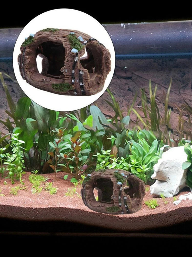 1PC Resin Aquarium Decoration – Fish Tank Escape House Ornament