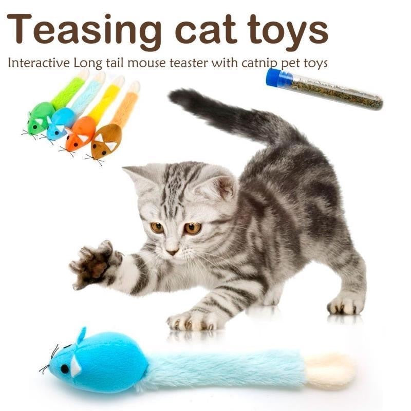 Interactive Long Tail Mouse Cat Toy – Funny Training & Playing Pet Toy