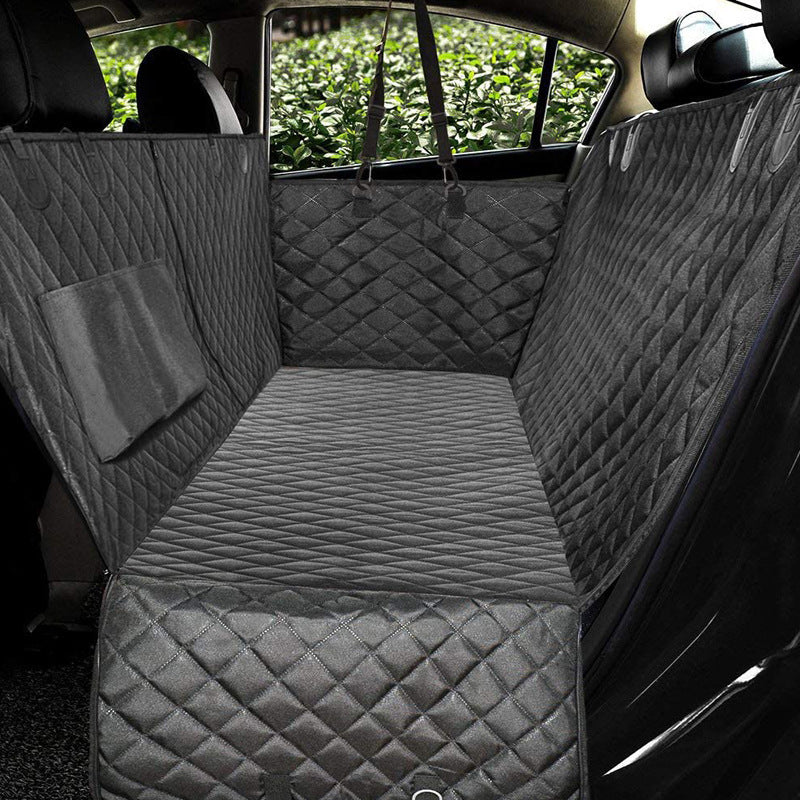 Dog Car Seat Cover with Mesh Window – Hammock Protector for Back Seat Travel
