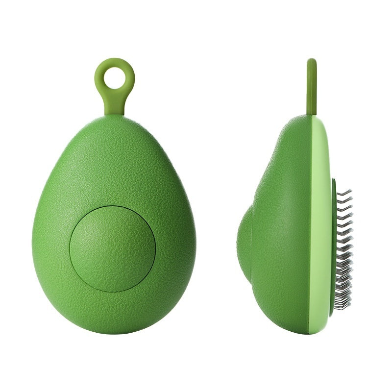Pet Hair Remover Brush – Avocado Grooming Comb for Cats & Dogs with Stainless Steel Pins