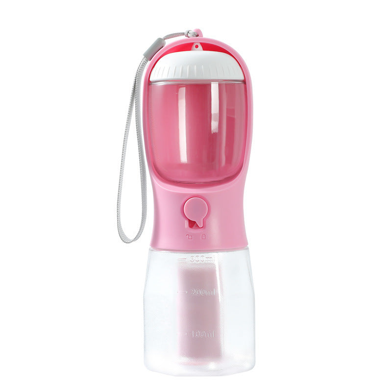 3-in-1 Portable Dog Water Cup – Feeder & Waste Bag Dispenser for Pets