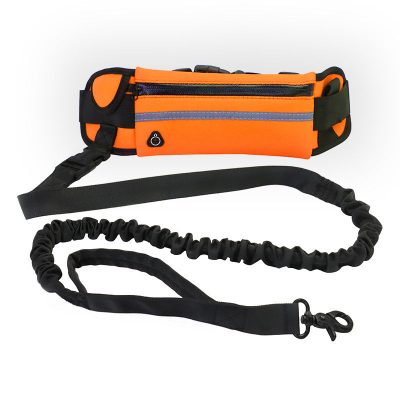 Hands-Free Dog Leash for Large Dogs – Shock Absorbing Bungee Waist Belt with Accessories