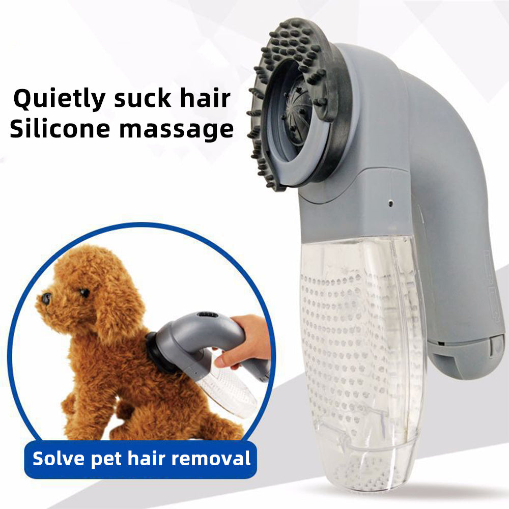 Electric Pet Hair Vacuum Cleaner – Portable Pet Grooming & Massage Cleaning Tool