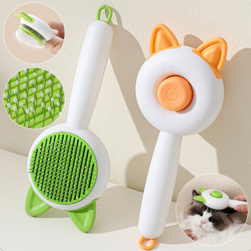 Pet Hair Remover Brush – Self-Cleaning Comb for Dogs & Cats, Grooming Tool
