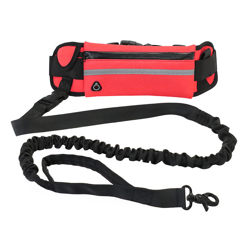 Hands-Free Dog Leash for Large Dogs – Shock Absorbing Bungee Waist Belt with Accessories