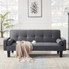 Fabric Medieval Love Seat Sofa – Living Room Button-Tufted