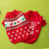 Festive Dog Sweater – Christmas Tree & Elk Pattern for Small and Large Dogs