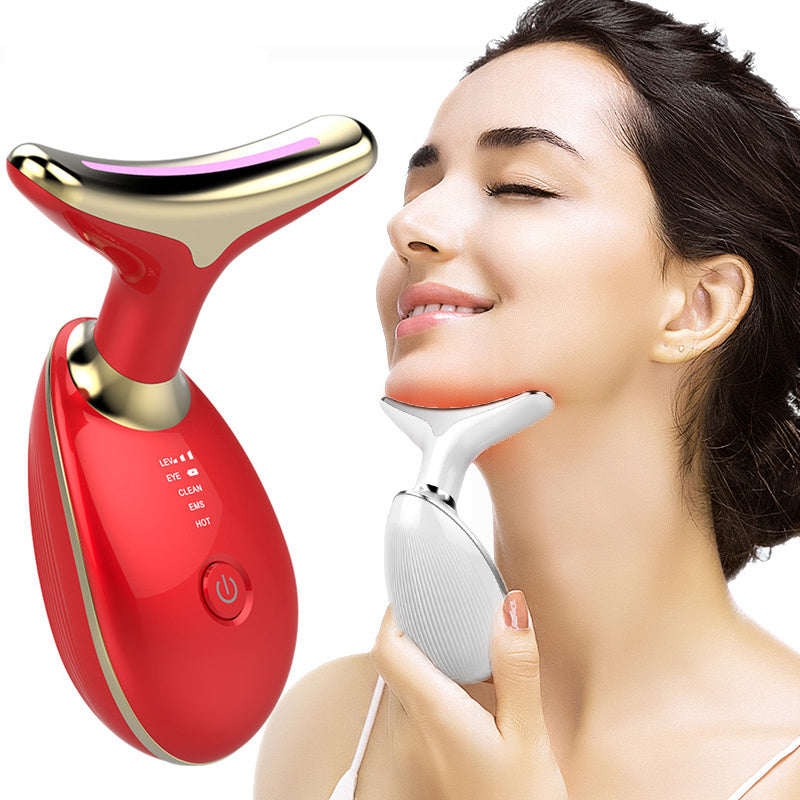 EMS Thermal Neck Massager – Microcurrent Lifting & Wrinkle Remover Device